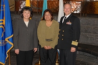 Dr. Yvette Roubideaux, Beverly Butler, RADM Kevin Meeks